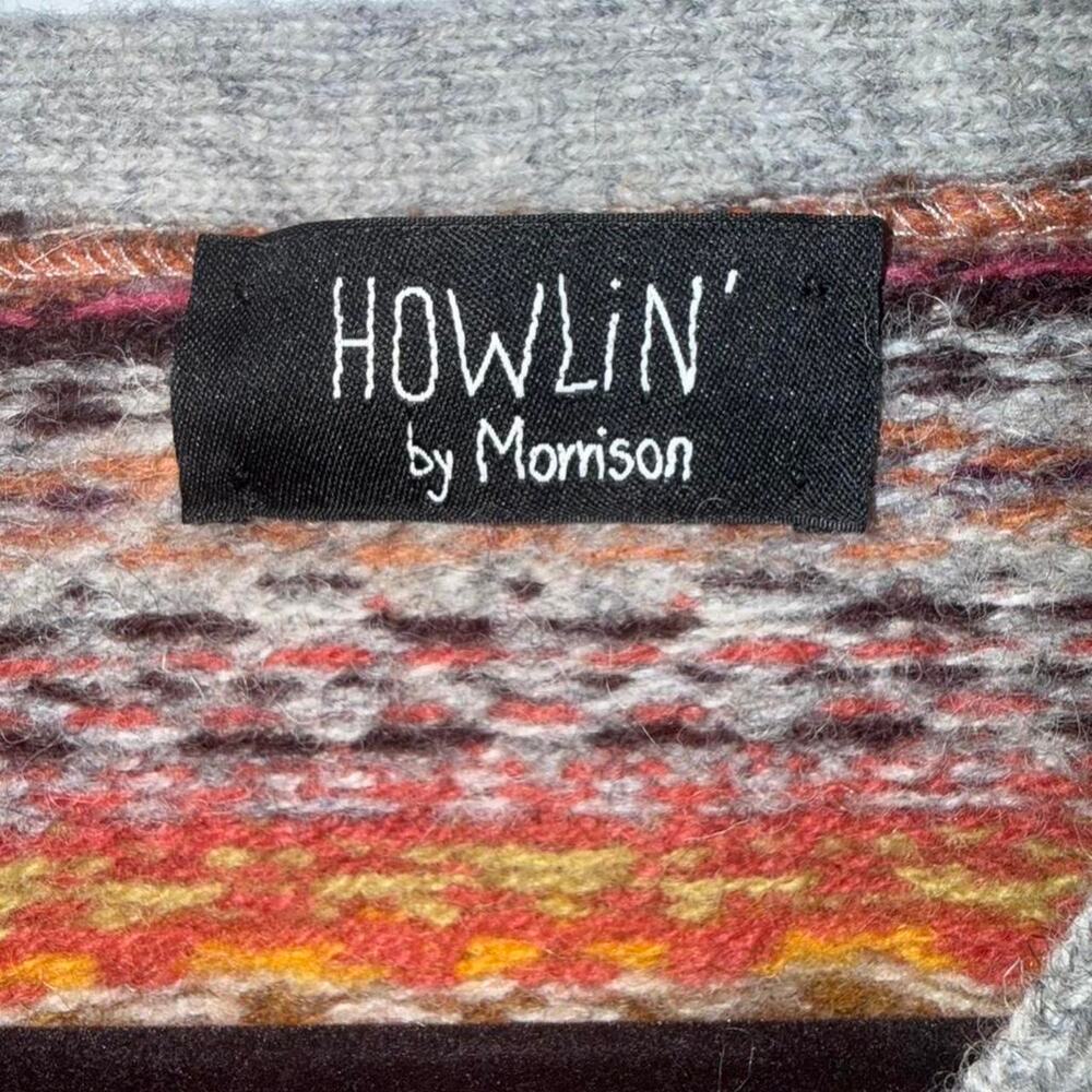Howlin’ by Morrison Fair Isle Wool Cardigan Made in Scotland Nordic Sweater - Picture 2 of 5